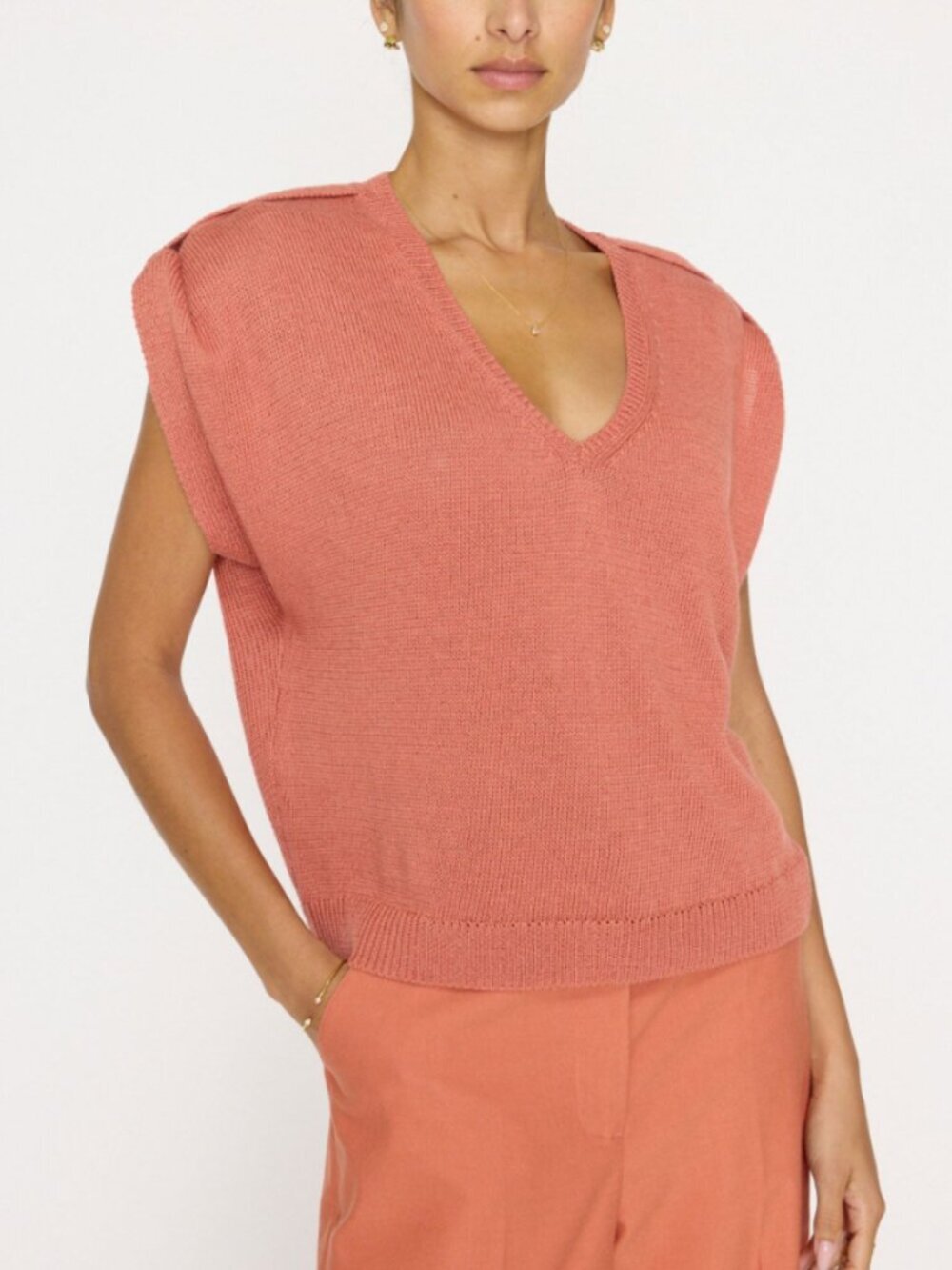 Brochu Walker Frances Short Sleeve Sweater Top Size Small